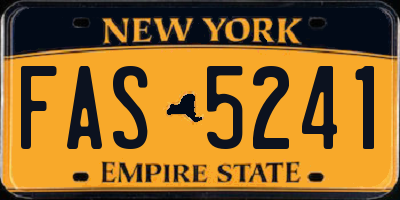 NY license plate FAS5241