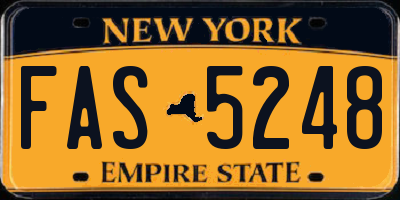 NY license plate FAS5248