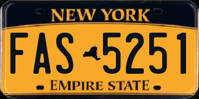 NY license plate FAS5251
