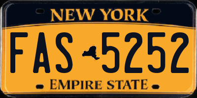 NY license plate FAS5252