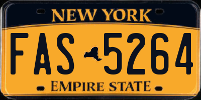 NY license plate FAS5264