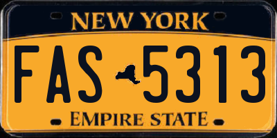 NY license plate FAS5313