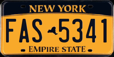 NY license plate FAS5341