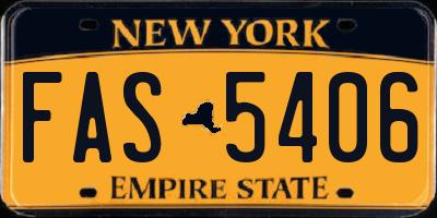 NY license plate FAS5406