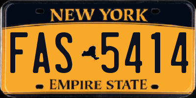 NY license plate FAS5414