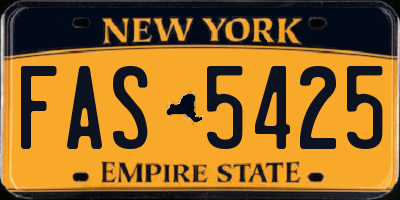 NY license plate FAS5425