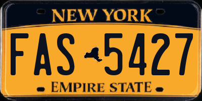 NY license plate FAS5427