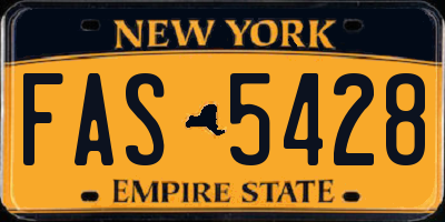 NY license plate FAS5428