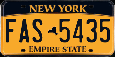 NY license plate FAS5435