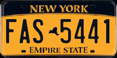 NY license plate FAS5441