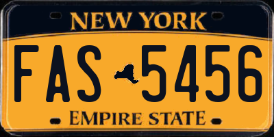 NY license plate FAS5456
