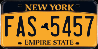 NY license plate FAS5457