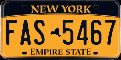 NY license plate FAS5467