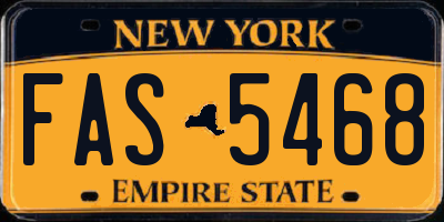 NY license plate FAS5468