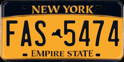 NY license plate FAS5474