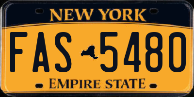 NY license plate FAS5480