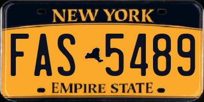 NY license plate FAS5489