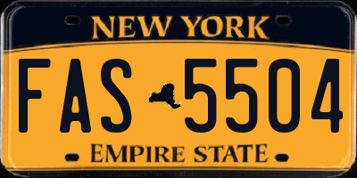 NY license plate FAS5504