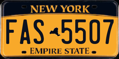 NY license plate FAS5507