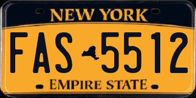 NY license plate FAS5512
