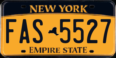 NY license plate FAS5527