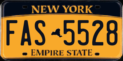 NY license plate FAS5528
