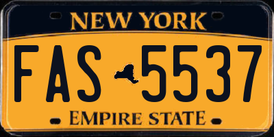 NY license plate FAS5537