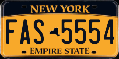NY license plate FAS5554