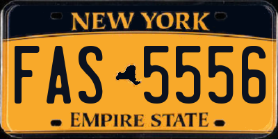 NY license plate FAS5556