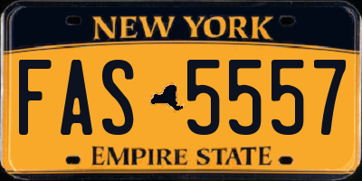 NY license plate FAS5557