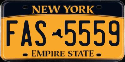 NY license plate FAS5559