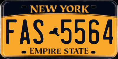 NY license plate FAS5564