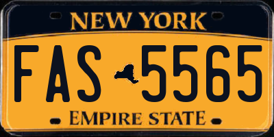 NY license plate FAS5565