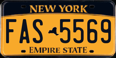 NY license plate FAS5569