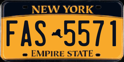 NY license plate FAS5571