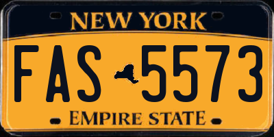 NY license plate FAS5573