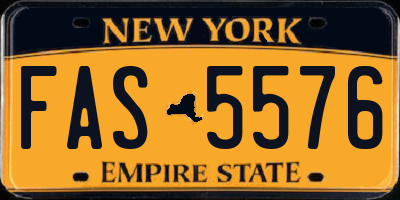 NY license plate FAS5576