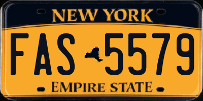 NY license plate FAS5579