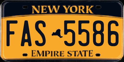 NY license plate FAS5586