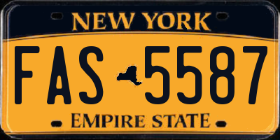 NY license plate FAS5587