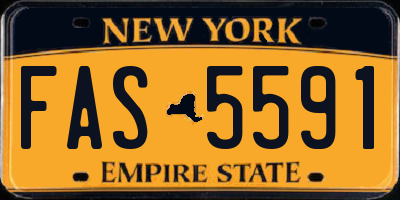 NY license plate FAS5591
