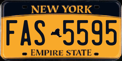 NY license plate FAS5595