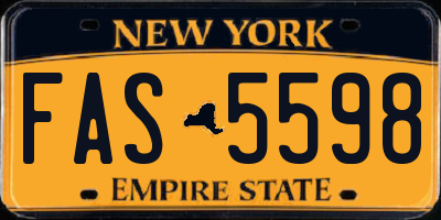 NY license plate FAS5598