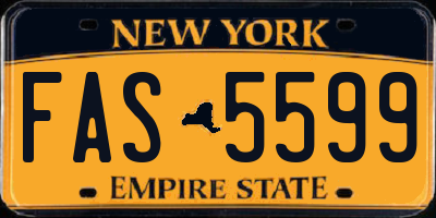 NY license plate FAS5599