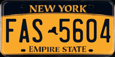 NY license plate FAS5604