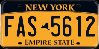 NY license plate FAS5612