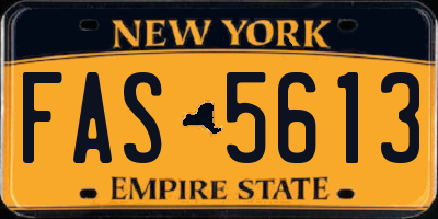 NY license plate FAS5613