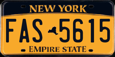 NY license plate FAS5615