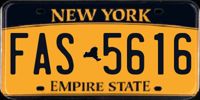 NY license plate FAS5616