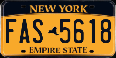 NY license plate FAS5618